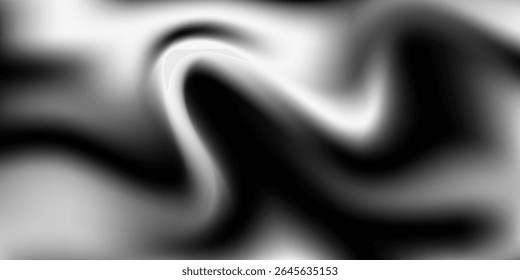 Abstract fluid art background black and white colors. Liquid marble. Acrylic painting on canvas with swirl ornate and gradient. Alcohol ink backdrop with curly wavy pattern.
