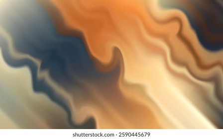 Abstract Fluid Art with Warm Hues and Dynamic Swirls creates a mesmerizing visual experience evoking a sense of fluidity and depth within the artwork's composition