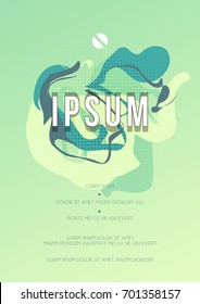 Abstract fluid artistic poster. Soft color abstract painting background. Vector