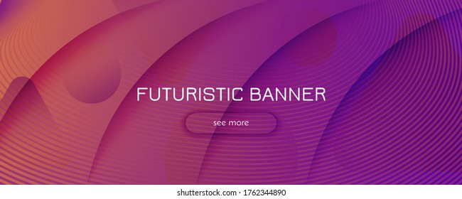 Abstract Fluid Background. 3d Futuristic Design. Flow Lines Banner. Purple Abstract Fluid Background. Vector Modern Landing Page. Digital Template. Curve Shapes. Abstract Fluid Background.