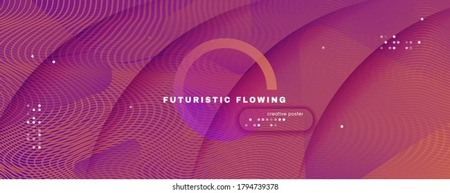 Abstract Fluid Background. 3d Futuristic Concept. Flow Lines Poster. Orange Abstract Fluid Background. Vivid Wavy Landing Page. Minimal Template. Color Shapes. Abstract Fluid Background.