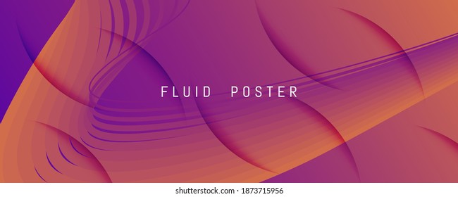 Abstract Fluid Background. 3d Futuristic Flyer. Flow Lines Brochure. Orange Abstract Fluid Background. Color Graphic Movement. Creative Illustration. Curve Shapes. Abstract Fluid Background.