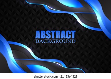 Abstract fluid background with black and blue color
