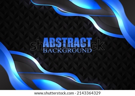 Abstract fluid background with black and blue color