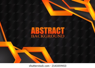 Abstract fluid background with black and orange color