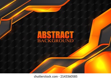 Abstract fluid background with black and orange color