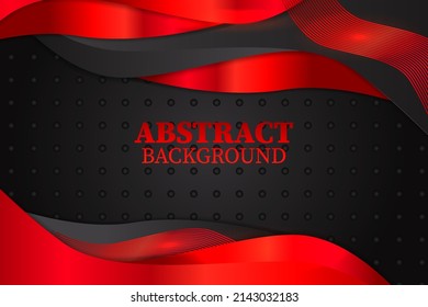 Abstract fluid background with black and red color
