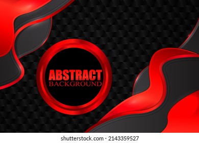 .Abstract fluid background with black and red color