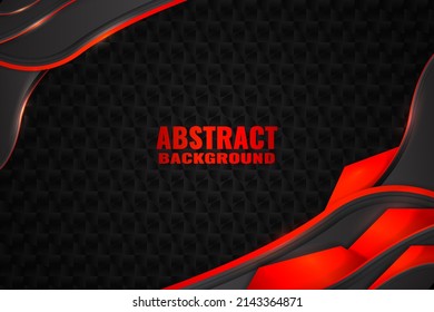 Abstract fluid background with black and red color