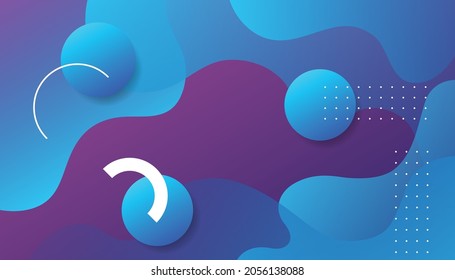 abstract fluid background with blue color.  Fluid gradient shapes composition. Futuristic design posters. Eps10 vector