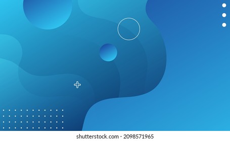 fondo fluido abstracto con color azul. Composición de formas de gradiente fluido. Carteles de diseño futurista. Vector Eps10