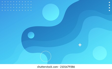 fondo fluido abstracto con color azul. Composición de formas fluidas con gradientes de moda. Composición de formas de fluido azul con gradientes de moda. Vector Eps10