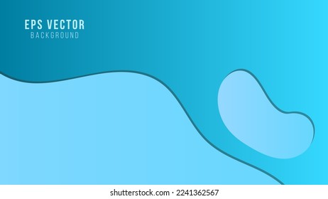 Abstract fluid background with blue color, Modern background design. Liquid color. Fluid shapes composition. Fit for presentation design
