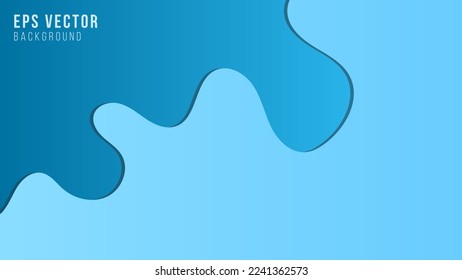 Abstrakter, flüssiger Hintergrund mit blauer Farbe, Modernes Hintergrunddesign. Flüssige Farbe. Zusammensetzung der flüssigen Formen. Fit für Präsentationsdesign