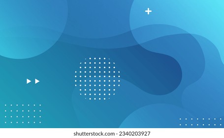 abstract fluid background with blue color. Dynamic shapes composition. Vector illustration