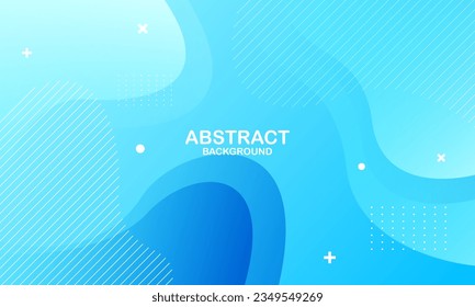 Abstract fluid background with blue color. Vector illustration