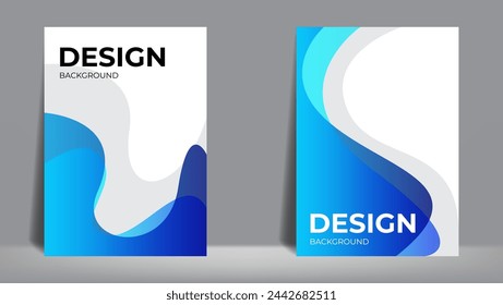 abstract fluid background with blue color with a4 dimension. poster, cover, banner, flyer, etc. vector illustration