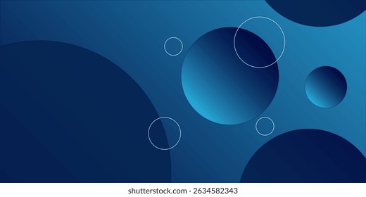 abstrakter, fließender Hintergrund mit blauer Farbe. Zusammensetzung von Kreisformen. Dynamische Formen Zusammensetzung und Elemente. Trendy und moderne Farbverlauf-Hintergrundfarbe. EPS10-Vektorgrafik 