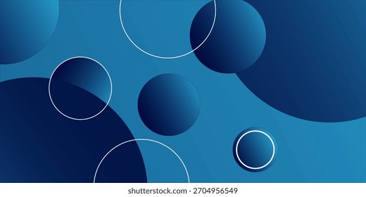Fondo fluido abstracto con color azul. Composición de Formas circulares. Composición y Elementos de Formas dinámicas. Color de fondo degradado moderno y de moda. Eps10