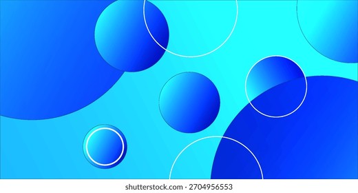 fundo de fluido abstrato com cor azul. Composição de formas de círculo. Composição e elementos de formas dinâmicas. Cor de fundo de gradiente moderno e moderno. Eps10