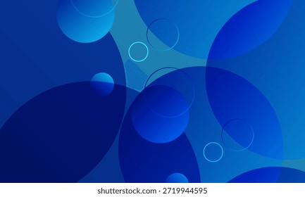 Fondo fluido abstracto con color azul. Composición de Formas circulares. Composición y Elementos de Formas dinámicas. Color de fondo degradado moderno y de moda. Ilustración vectorial Eps10