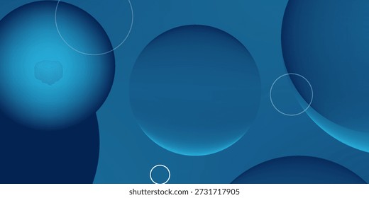 Fondo fluido abstracto con color azul. Composición de Formas circulares. Composición dinámica de Formas y Elementos. Color de fondo degradado moderno y de moda. Ilustración vectorial Eps10 