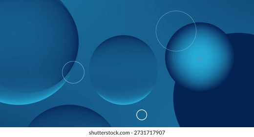 Fondo fluido abstracto con color azul. Composición de Formas circulares. Composición dinámica de Formas y Elementos. Color de fondo degradado moderno y de moda. Ilustración vectorial Eps10 