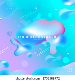 Abstract Fluid Background with blue gradient color