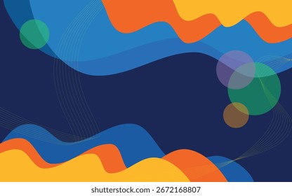 Abstract fluid background with blue and orange color. suitable for office wall paper needs, advertising on billboards
