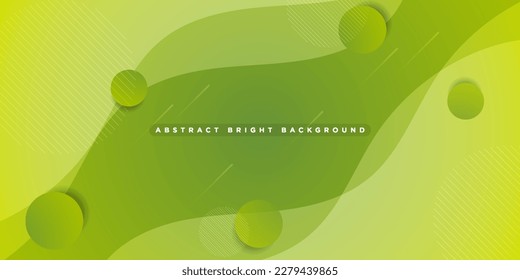Abstract fluid background with bright green color wave design background. Eps10 vector