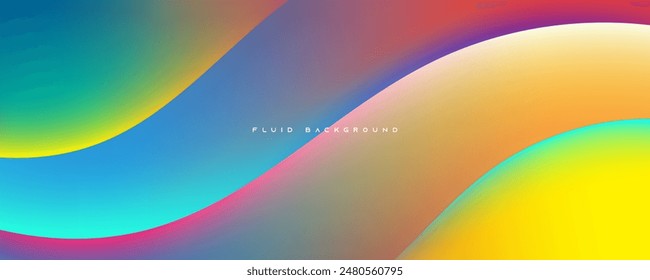 Abstract fluid background colorful liquid color design vector