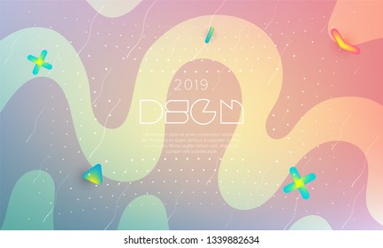 Abstract fluid background.  Colorful presentation backdrop.  Cover design template. Vector business cover template. Bright vector cover illustration design.