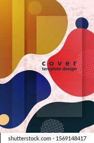 Abstract fluid background composition with vibrant color and dynamic shape. Trendy design template for flyers, banners, invitations, special offers and much more. Vector illustration