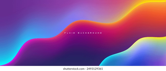 Abstract fluid background design colorful wavy liquid decoration