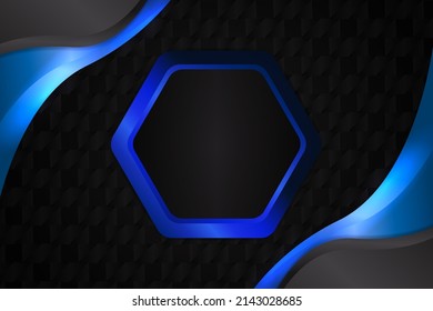 Abstract fluid background ellipse shape with black and blue color