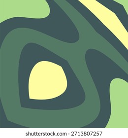 Um fundo abstrato e fluido com formas orgânicas, estilo camuflagem em tons em camadas de verde sábio, ardósia escura e amarelo pálido.