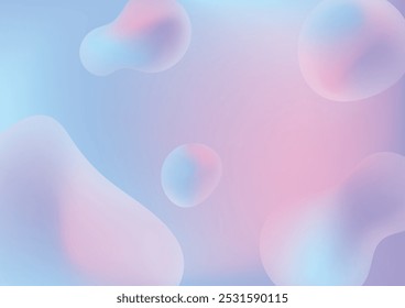 abstract fluid background with floating organic shape pink and blue for wallpaper website banner