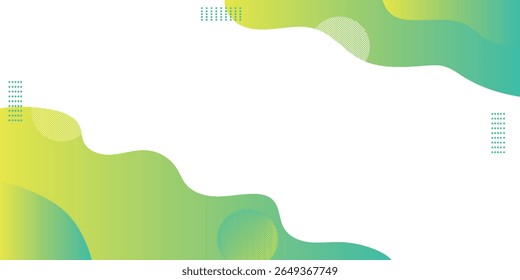 Fondo fluido Abstractas en colores verdes y amarillos. adecuado para presentaciones, Web, Anuncios, carteles, diseños, etc.
