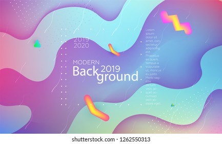 Abstract fluid background. Modern colorful gradient design. With copy text space. Vector business cover template. Branding, posters, banners, catalog .