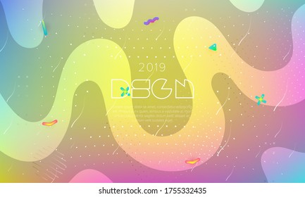 Abstract fluid background. Modern colorful gradient design. With copy text space. Cover template with abstract fluid colors. Bright vector cover illustration design.