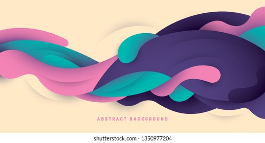 Abstract fluid background in modern style. Vector illustration.