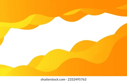 abstract fluid background orange color on white background vector design.