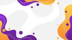 Abstract Fluid Background With Orange And Purple Color.vector Illustration
