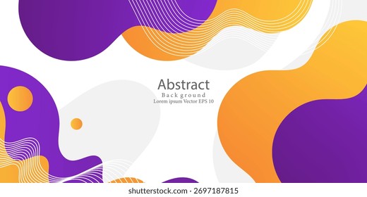 plano de fundo fluido abstrato com cor laranja e roxo ilustração color.vetor