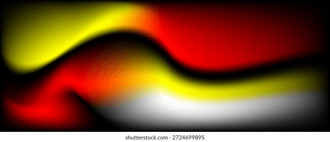 Abstrakter, fließender Hintergrund. rotes und orangefarbenes Farbverlauf-Mesh auf schwarzem Hintergrund