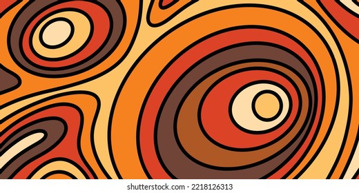 Abstract fluid background in retro outline and color design. Trendy geometric for poster, flyer, banner, and creative project