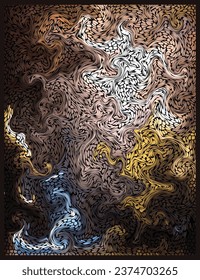 Abstract and fluid background. Fluid and swirl color gradation backdrop. Vibrant and dark color combination. Contemporary art design for poster, banner, cover, or presentation.