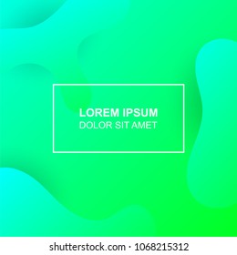 Abstract fluid background template with vibrant color
