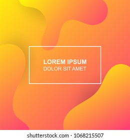 Abstract fluid background template with vibrant color