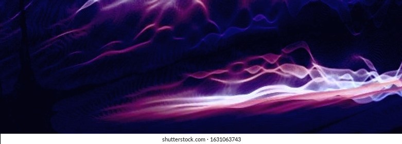 Abstract fluid background in trendy violet and blue colors. Dynamic wallpaper with glowing neon particles. Colorful techno backdrop. Creative graphic design for poster,brochure,flyer and card. EPS 10.